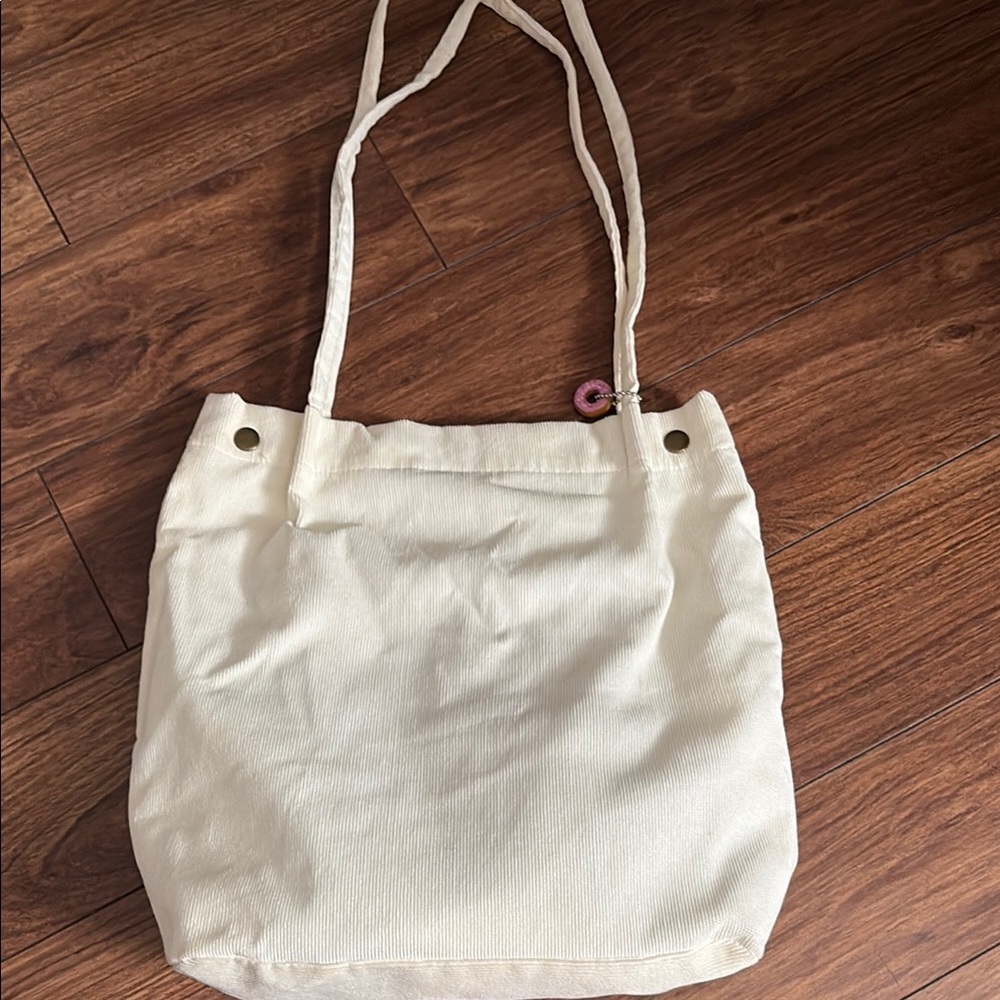 Corduroy Cream Tote Bag